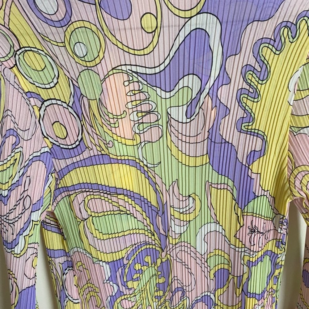Le Caviar pleated shirt blouse long sleeve- Super trendy colors! - Picture 7 of 10